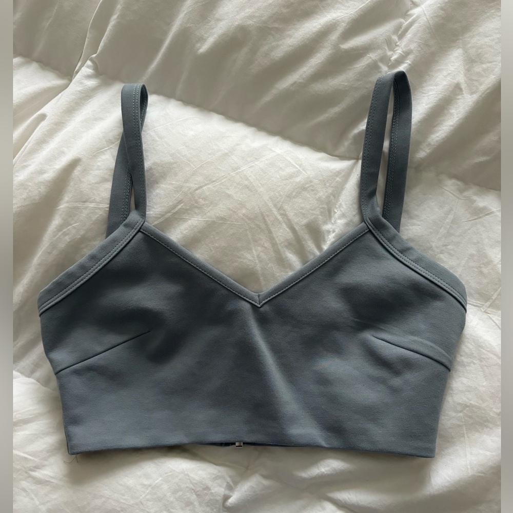 Tiger Mist crop top with zipper back detail size XS